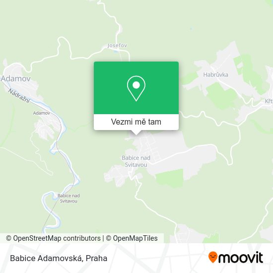 Babice Adamovská mapa