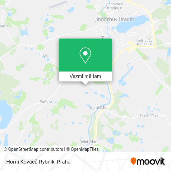 Horní Kováčů Rybník mapa