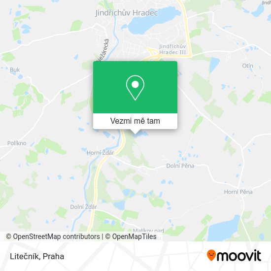 Litečník mapa