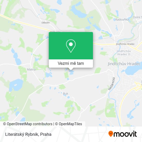 Literátský Rybník mapa
