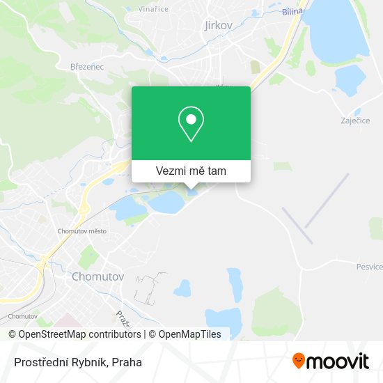 Prostřední Rybník mapa
