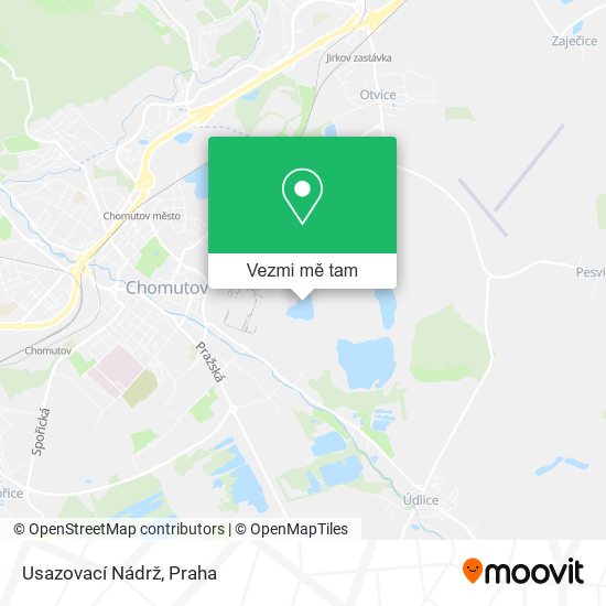 Usazovací Nádrž mapa