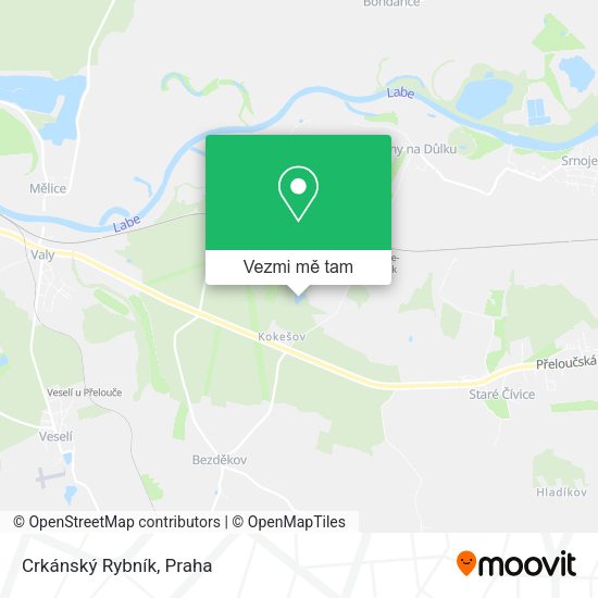 Crkánský Rybník mapa