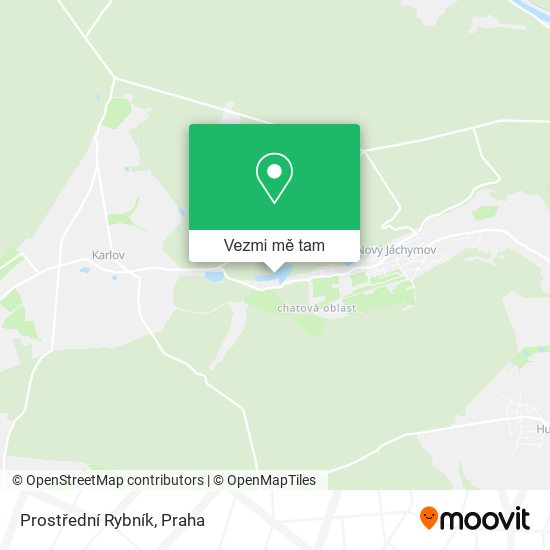 Prostřední Rybník mapa