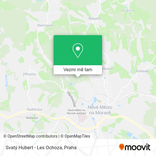 Svatý Hubert - Les Ochoza mapa