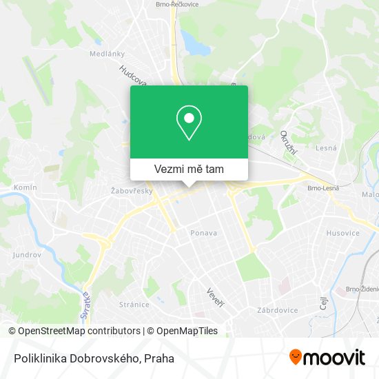 Poliklinika Dobrovského mapa