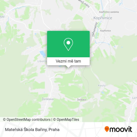 Mateřská Škola Bařiny mapa