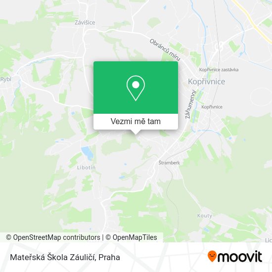 Mateřská Škola Záuličí mapa
