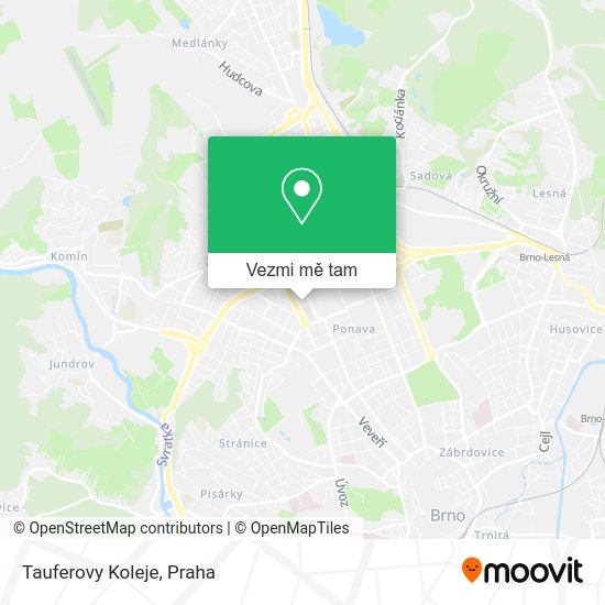 Tauferovy Koleje mapa