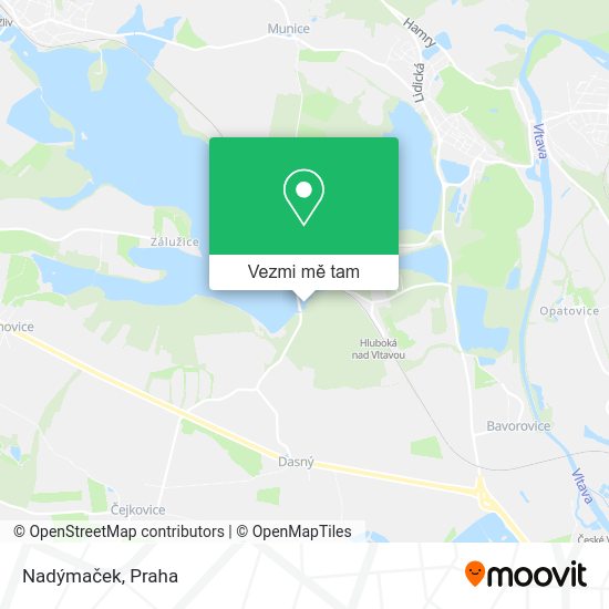 Nadýmaček mapa