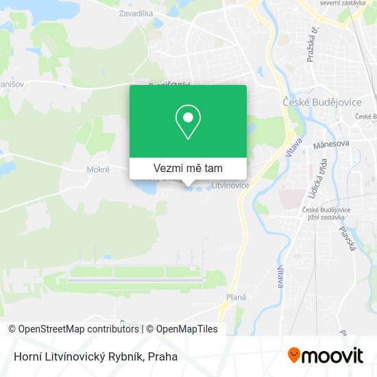 Horní Litvínovický Rybník mapa