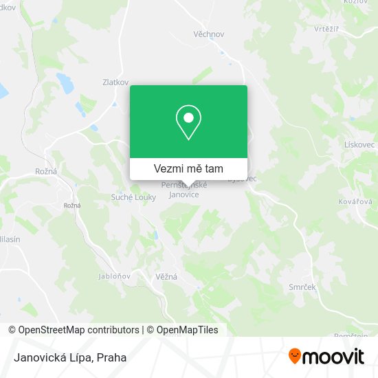 Janovická Lípa mapa