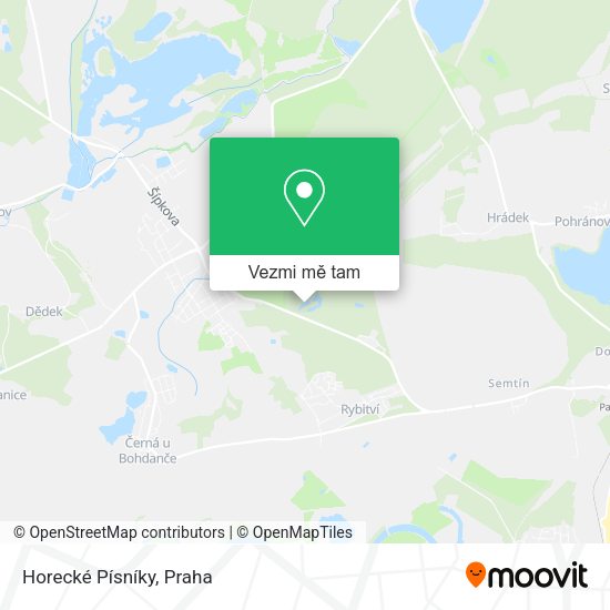 Horecké Písníky mapa