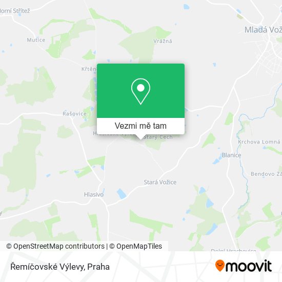 Řemíčovské Výlevy mapa
