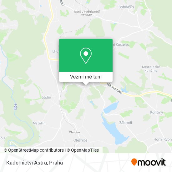Kadeřnictví Astra mapa