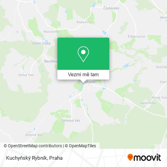 Kuchyňský Rybník mapa