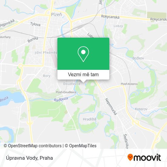 Úpravna Vody mapa