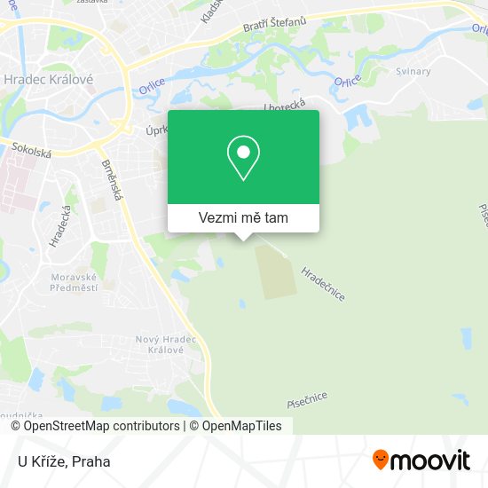 U Kříže mapa