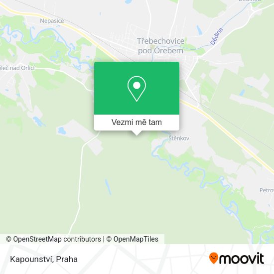 Kapounství mapa