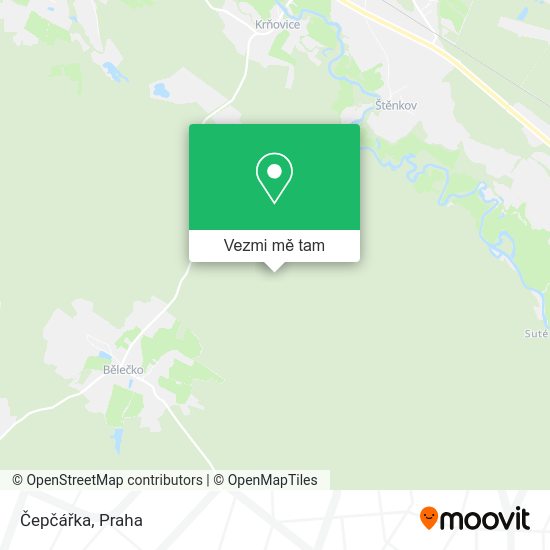 Čepčářka mapa
