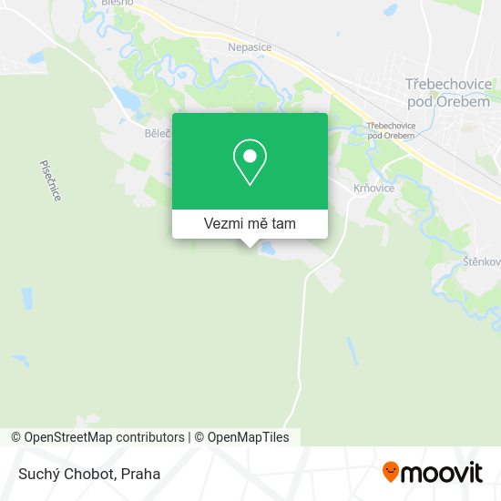 Suchý Chobot mapa