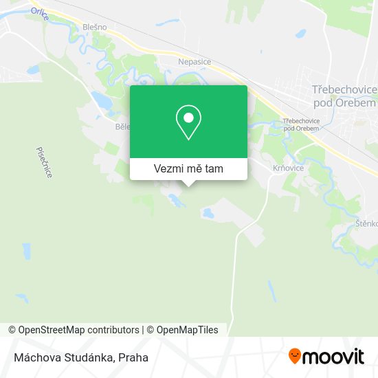 Máchova Studánka mapa