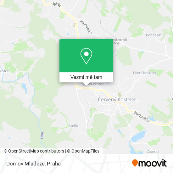 Domov Mládeže mapa