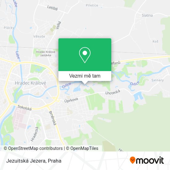 Jezuitská Jezera mapa