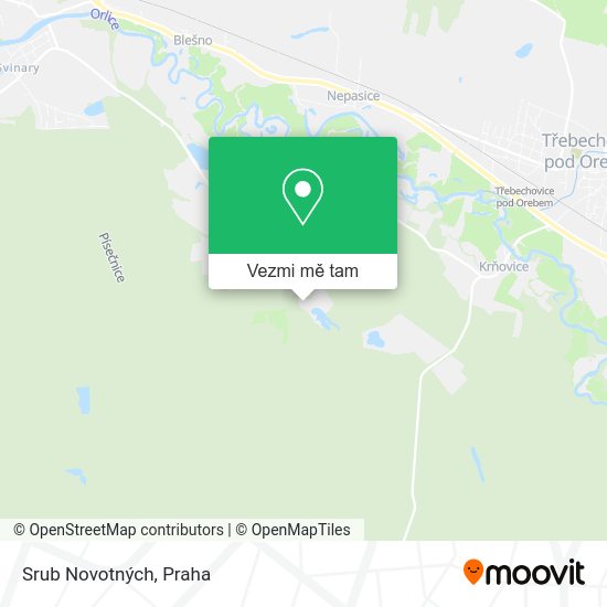 Srub Novotných mapa