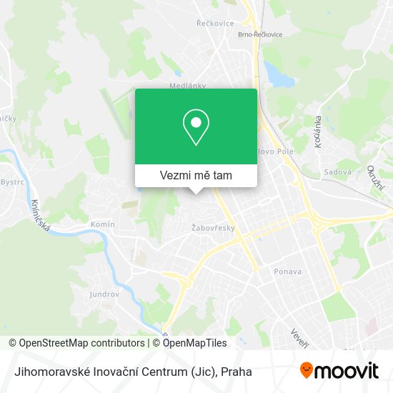 Jihomoravské Inovační Centrum (Jic) mapa