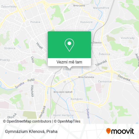 Gymnázium Křenová mapa