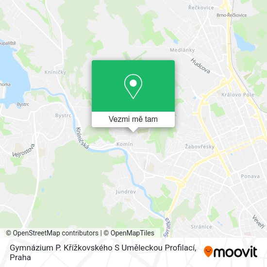 Gymnázium P. Křížkovského S Uměleckou Profilací mapa