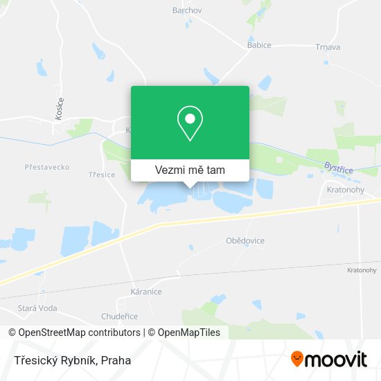 Třesický Rybník mapa