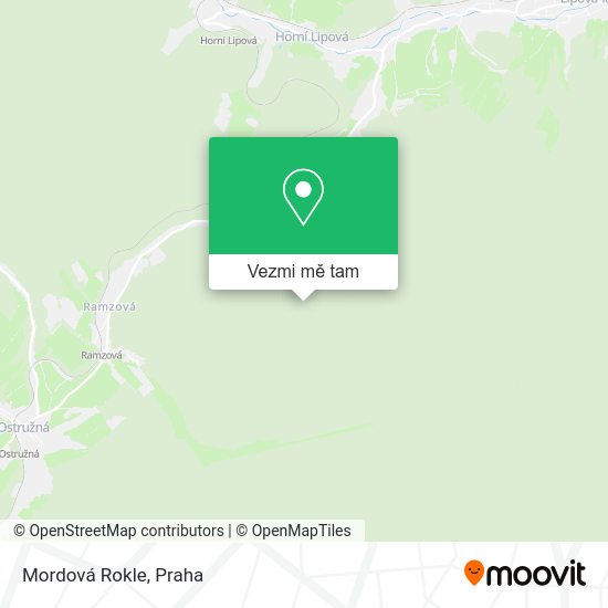 Mordová Rokle mapa