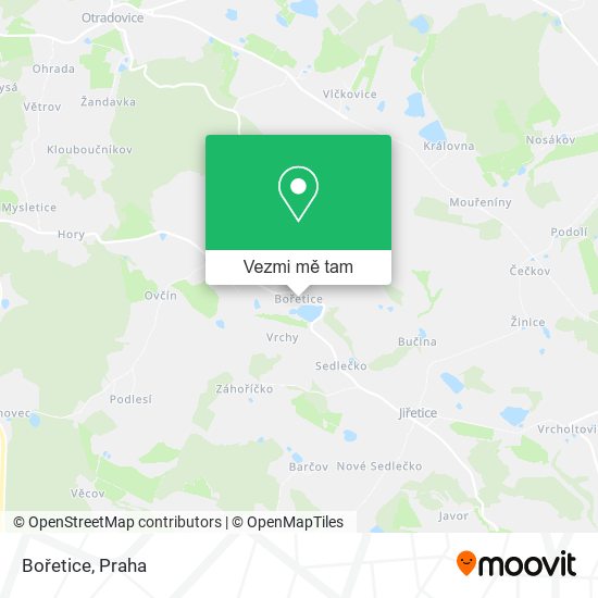 Bořetice mapa