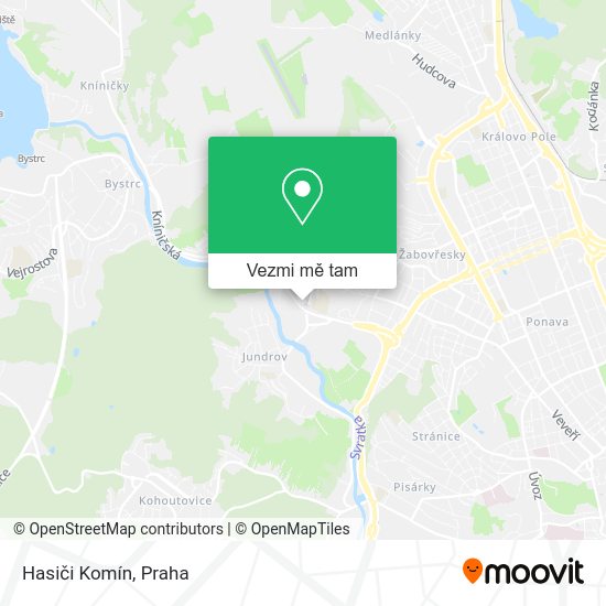 Hasiči Komín mapa