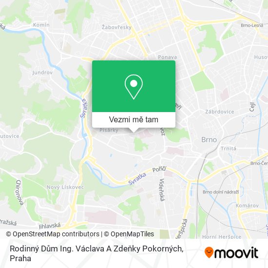 Rodinný Dům Ing. Václava A Zdeňky Pokorných mapa