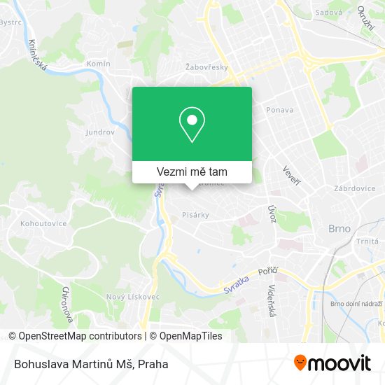 Bohuslava Martinů Mš mapa