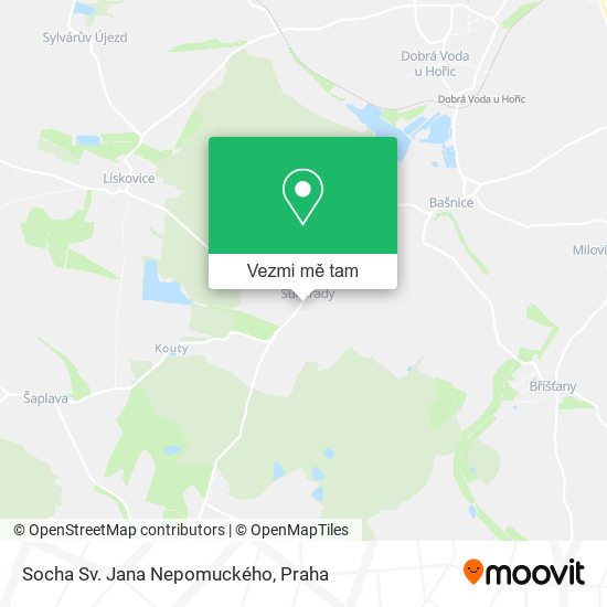 Socha Sv. Jana Nepomuckého mapa