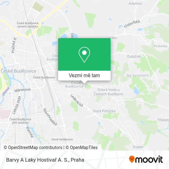 Barvy A Laky Hostivař A. S. mapa