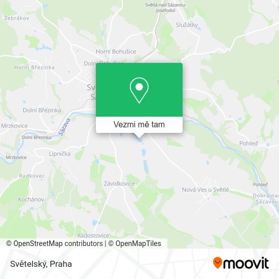 Světelský mapa
