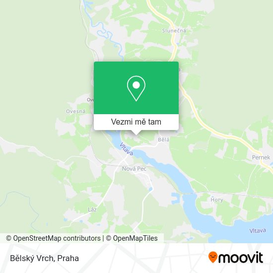 Bělský Vrch mapa