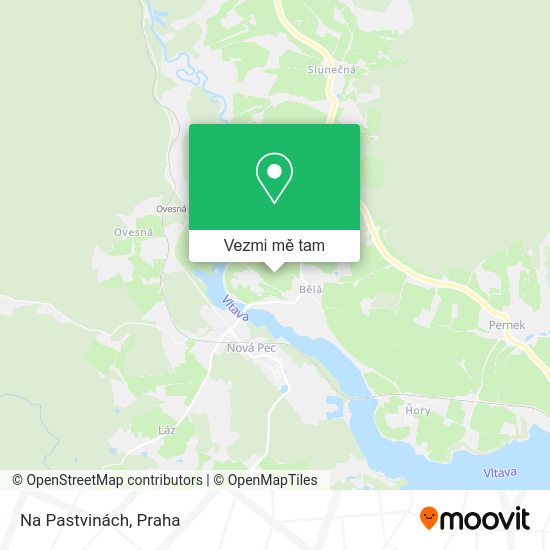 Na Pastvinách mapa
