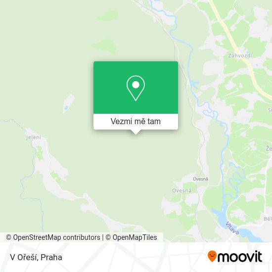 V Ořeší mapa