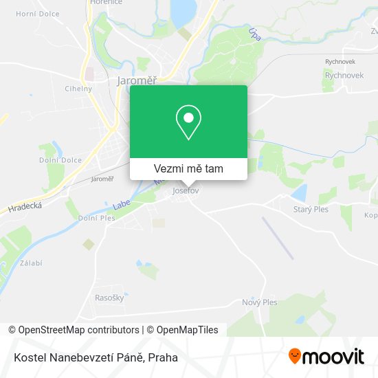 Kostel Nanebevzetí Páně mapa