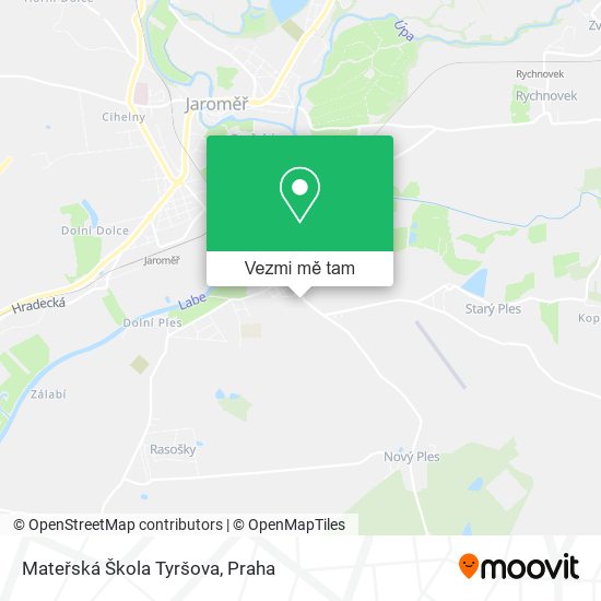 Mateřská Škola Tyršova mapa