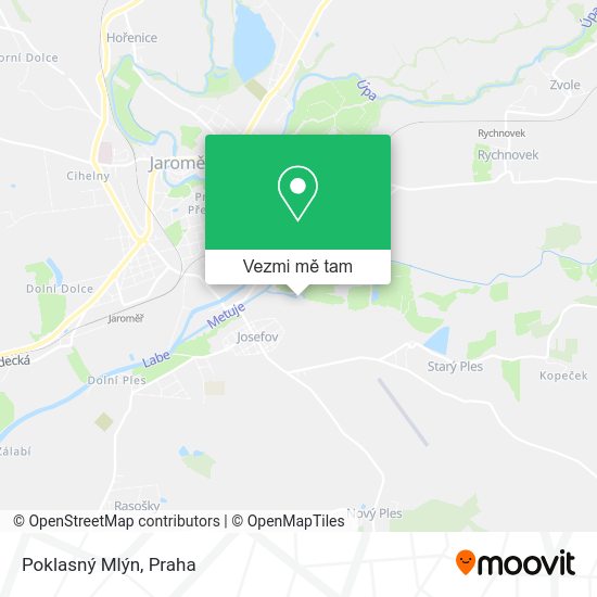 Poklasný Mlýn mapa