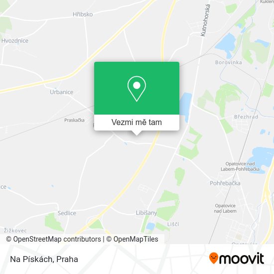 Na Pískách mapa