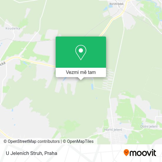 U Jeleních Struh mapa