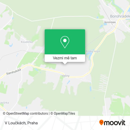 V Loučkách mapa